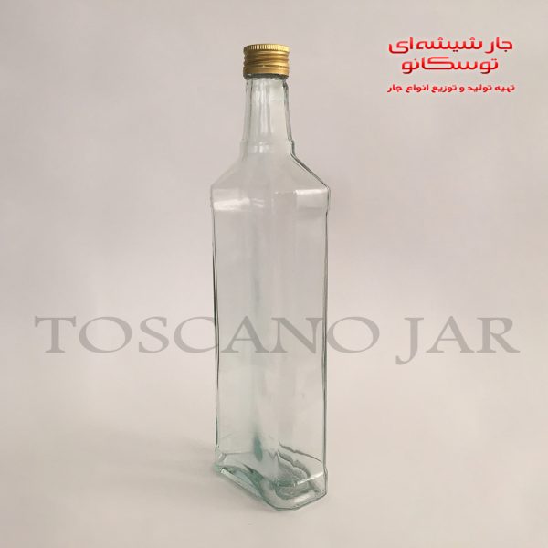 بطری شیشه ای مدل کتابی  500 سی سی 