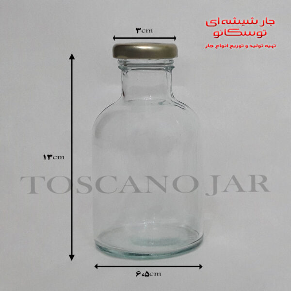 بطری شیشه ای مدل صدف سایز 1